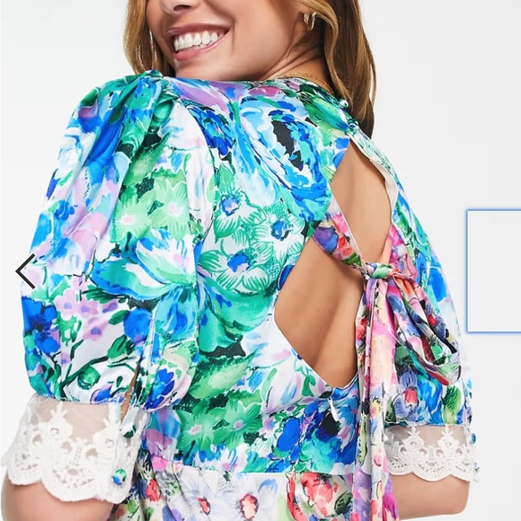 Hope & Ivy floral maternity dress. US size 8 - Picture 5 of 5